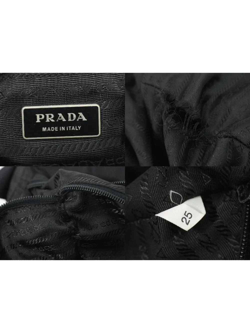 Prada Nylon Shoulder Bag Pochette Black